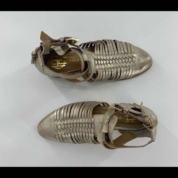 House Of Harlow 1960 Delaney Cutout Gold Bootie - Picture 6 of 10